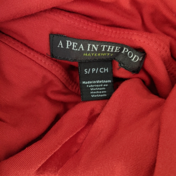 A Pea In The Pod maternity dress off-shoulder size S, orange/red - Picture 2 of 3